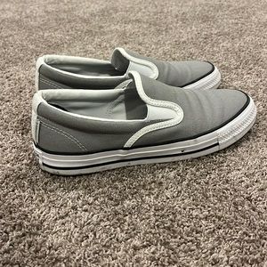 Light Gray Converse all star shoes… W size 8.5